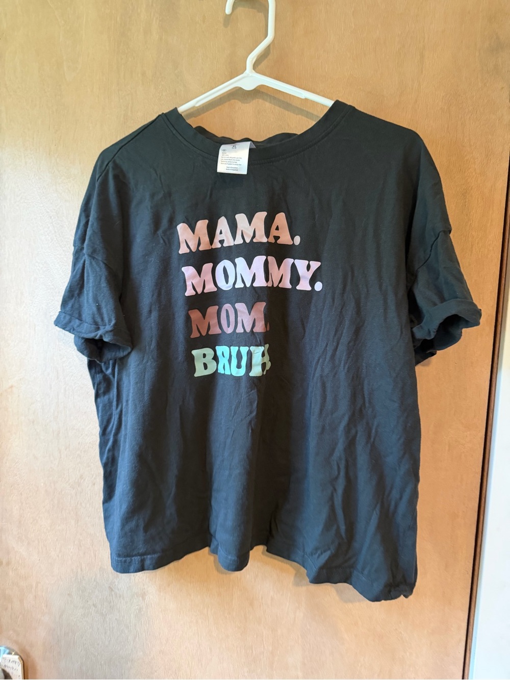 Serra Black Kids Graphic Tee with Pastel Lettering
